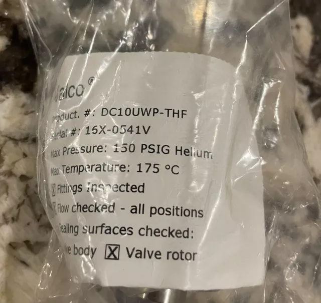 Valco VICI DC10UWP-THF 10 port valve rotor.