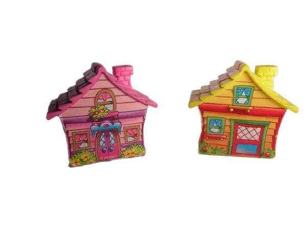 Casa Casetta Giocattolo Gioco Per Bambini Contenitore Scatola Rosa E Gialla Disn 2