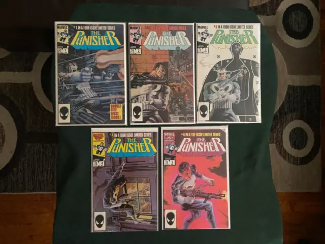 The Punisher Limited Series 1-5 Key Complete Set 1985 High Grade NM The Punisher Limited Series 1-5 Key Complete Set 1985 High Grade NM