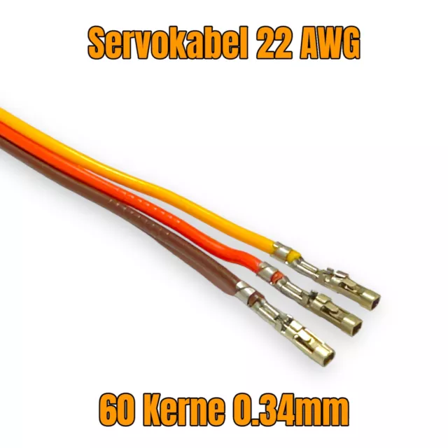 2x 15cm Servo Verlängerung Y Servokabel Y-Kabel 22AWG Verteiler für JR Graupner 2