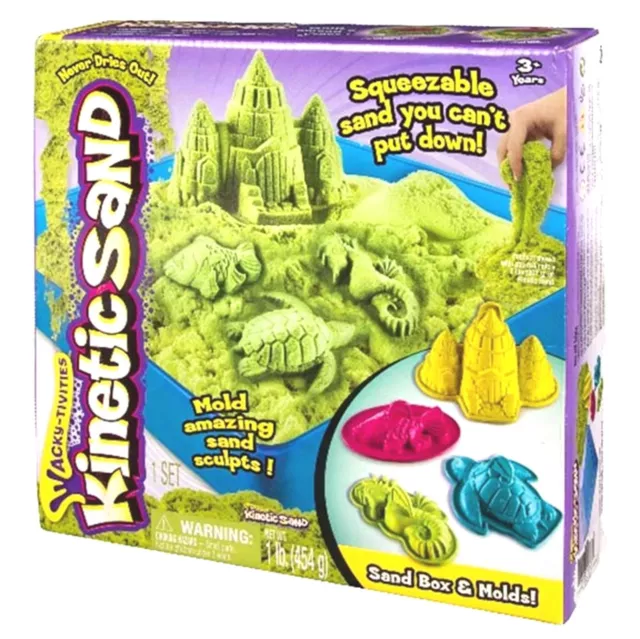 SPIN MASTER Kinetic Sand Formbarer Sand grün Box Set 454 gr. #brandtoys