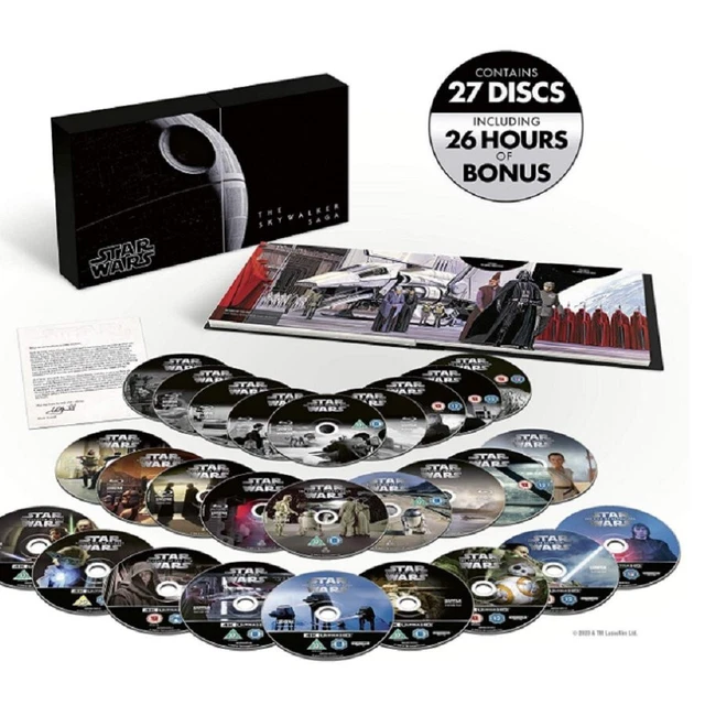 STAR WARS LA Saga Skywalker Intégrale Films 27 Discs 4K Blu