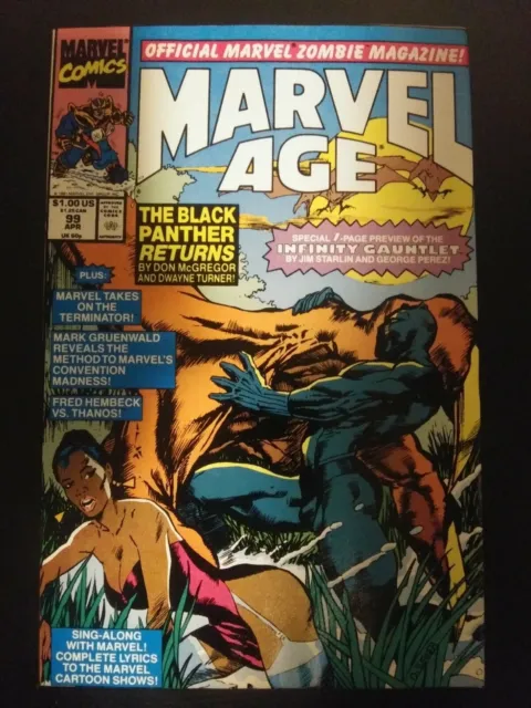 Marvel Age # 99 Apr 1991 1st Preview Infinity Gauntlet Key Thanos Starlin Perez