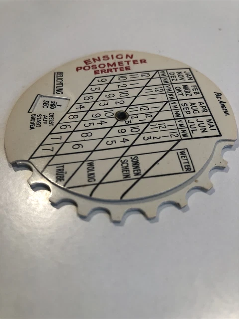 ENSIGN posometer ERRTEE belichtungshilfe drehtabelle vintage analog camera