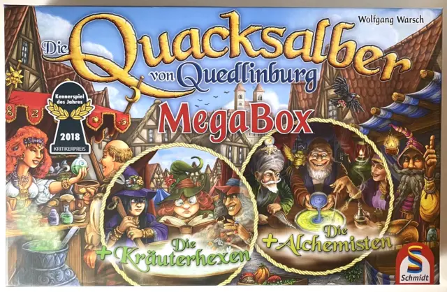 Schmidt Die Quacksalber von Quedlinburg MegaBox Brettspiel mit 2 Erweiterungen
