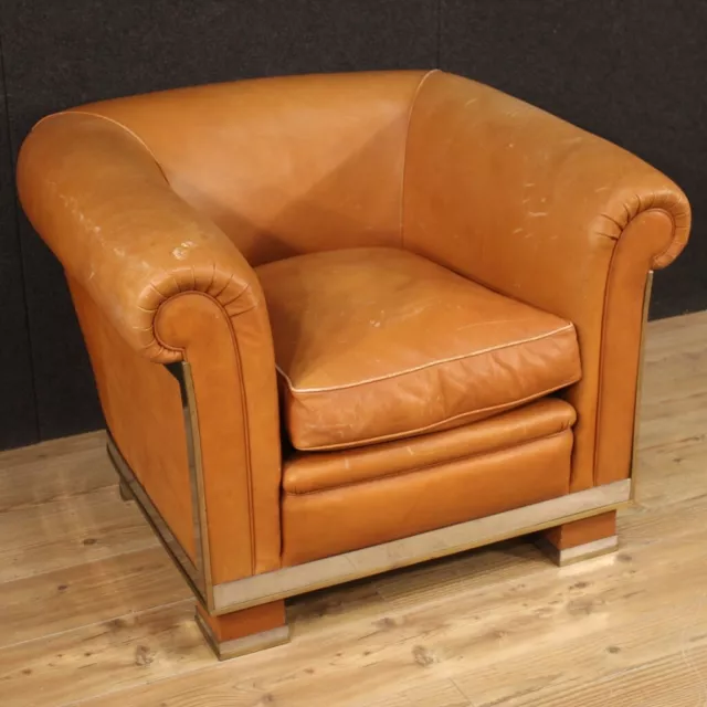 Italian design armchair furniture 900 leather living room chair vintage modern