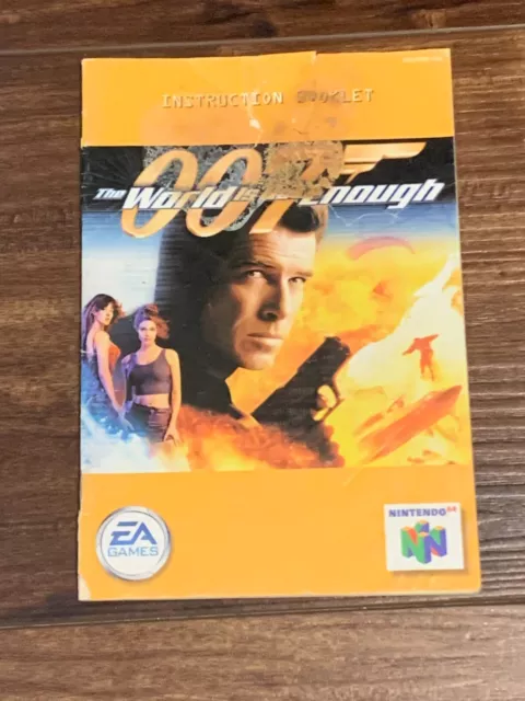 007 The World Is Not Enough James Bond N64 Nintendo 64 Instruction Manual Only