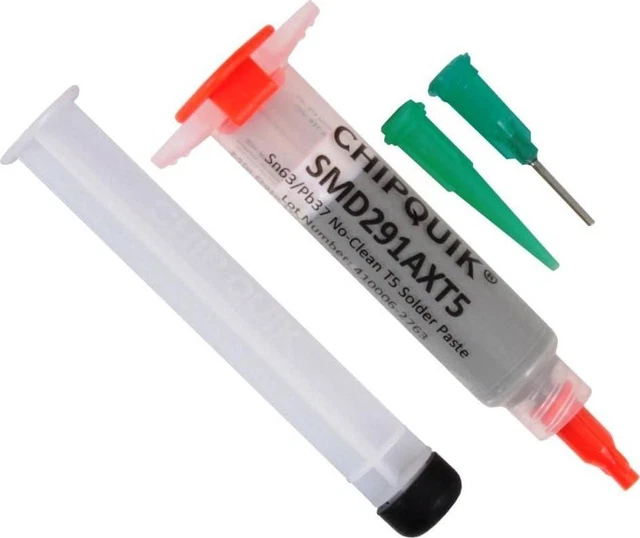 Chip Quik SMD291AXT5 Solder Paste no clean 63Sn/37Pb in 5cc syringe 15g (T5)