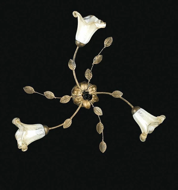 Lampadario Cristallo Moderno Con Gocce Acrilico - Plafoniera LED 5 Luci E14 Per Interni