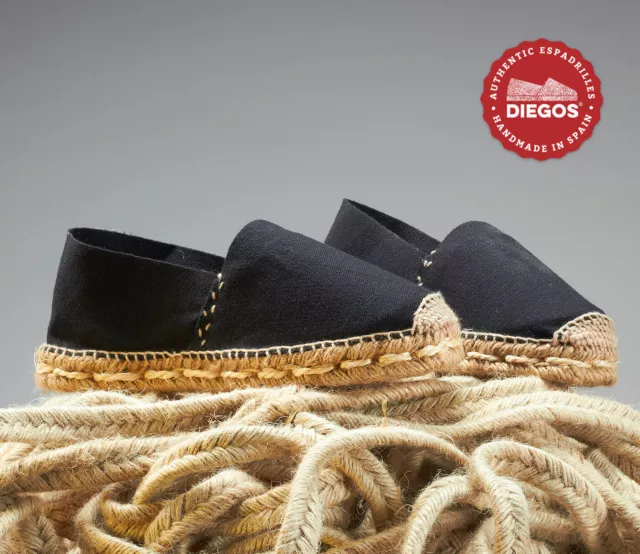 Original vintage black Spanish espadrilles with no rubber | For men and women