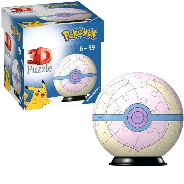 Ravensburger – Puzzle 3D Master Ball Pokémon – 54 Pièces Numérotées – Sans Colle – Dès 6 Ans – Support Inclus