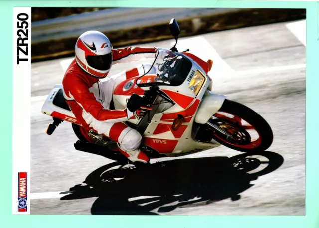 ▬► Prospectus Brochure Catalogue YAMAHA TZR250 TZR 250 Moto 1989 4p