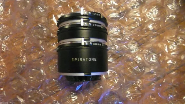 Vintage SPIRATONE 3 Piece Lens Extension Set 12mm 20mm 36mm Minolta MD Mount