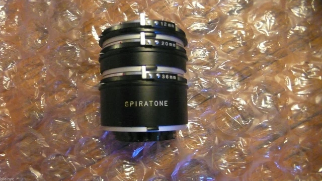 Vintage SPIRATONE 3 Piece Lens Extension Set 12mm 20mm 36mm Minolta MD Mount