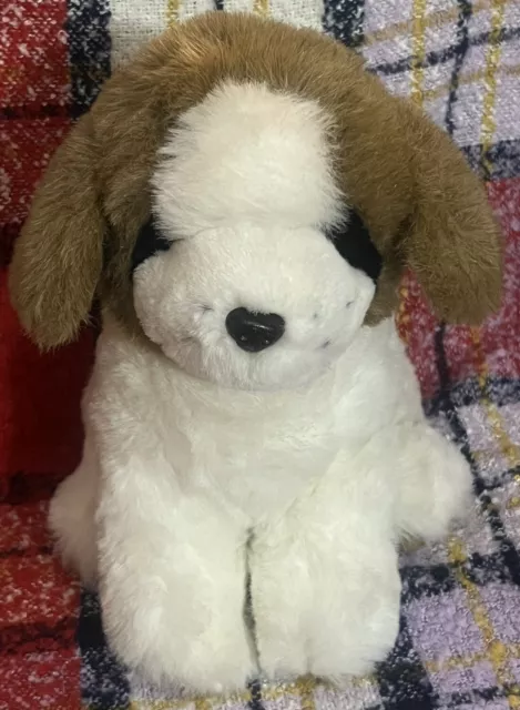 Saint Bernard Puppy Dog Plush 11" Brown White Beethoven Animal Stuffed Toy