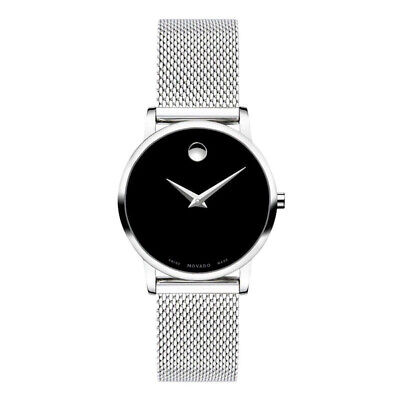 MOVADO 0607220 Museum Classic Black Dial Mesh Band Ladies Watch ~ Great Gift