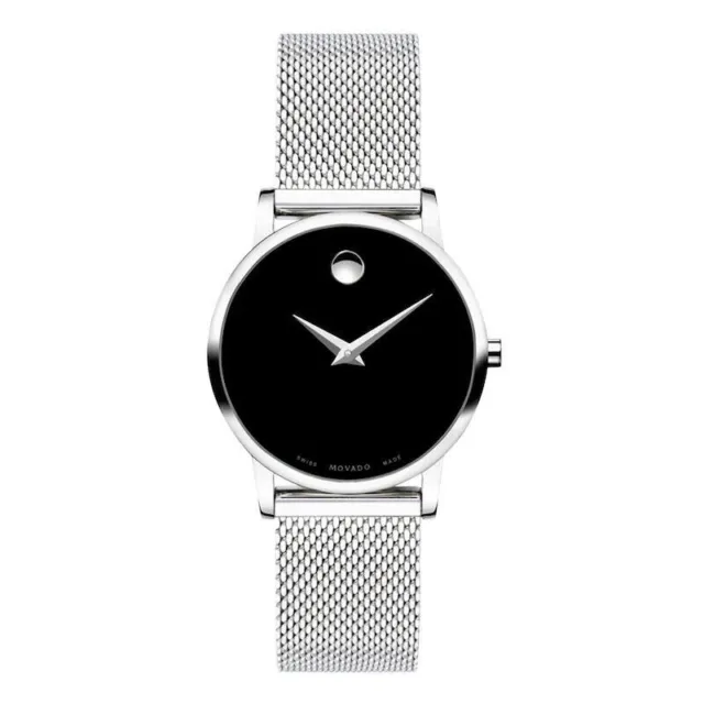 MOVADO 0607220 Museum Classic Black Dial Mesh Band Ladies Watch ~ Great Gift