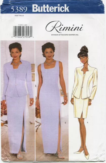 Butterick 5389 Misses Evening Jacket & Dress Sewing Pattern Uncut Size 6 8 10