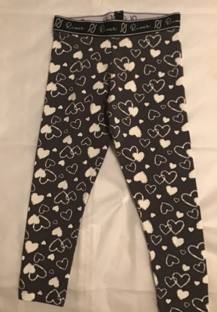 River island mini girls aged 2-3 years grey marl heart print sweat top set BNWT 5