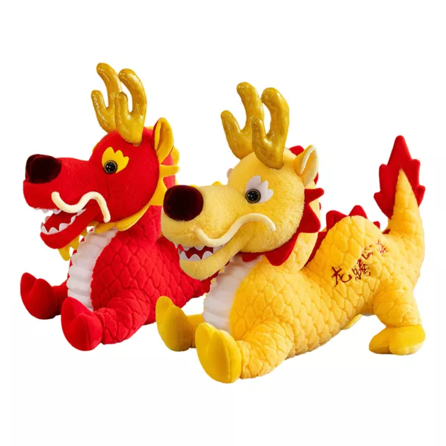 2024 Cute Simulation Chinese Dragon Doll Zodiac Dragon Year Mascot Plush Toy