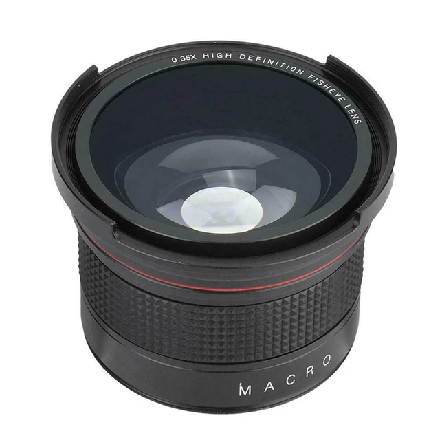 Objectif grand angle Fisheye 58MM 0,35x pour Canon EOS