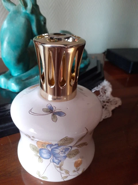 Lampe Berger Violette/Dorée - Faïencerie Saint Clément - Diffuseur De Parfum D'Ambiance