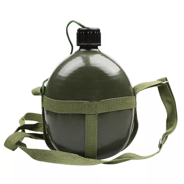 Military Water Bottle Canteen Camping Army Drinking Flask with Carrier Strap