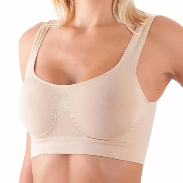 2 Reggiseni donna Bellissima Bra in microfibra senza cuciture e ganci art 029