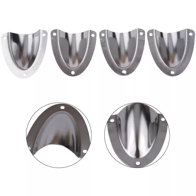 4X Boat Clam Shell Vent Stainless Steel Ventilation Marine Vent Cover Silver New 2