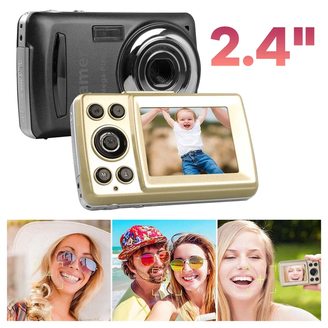 Digital Camera 2.4 Inch TFT LCD Screen 4X Zoom HD 16MP 1080P Anti-Shake Mic US