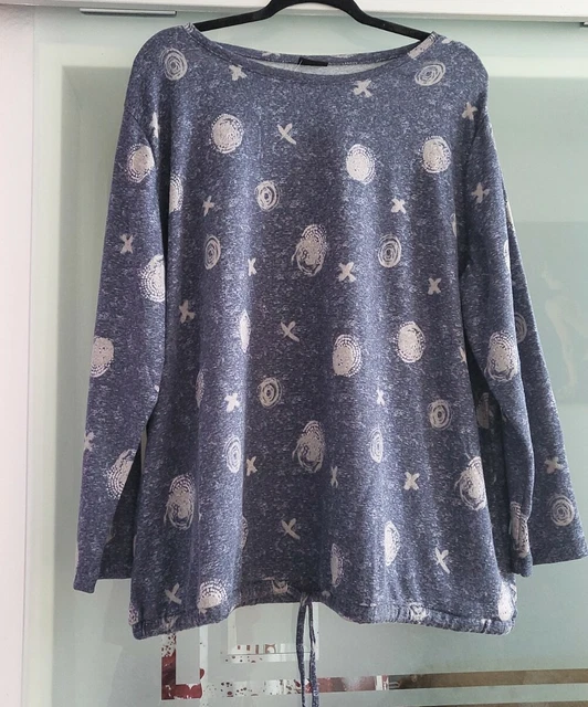 Donna Felpa Maglia a Maniche Lunghe Taglia 52/54 Nuovo