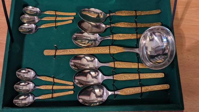 Pregiato SERVIZIO POSATE Art Deco VALCO 25 PZ ACCIAIO 18/8 - Anni 60