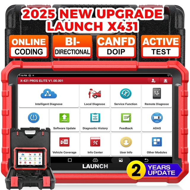 LAUNCH X431 PRO Elite PRO 5 Outils diagnostics Codage ECU Systèmes ...