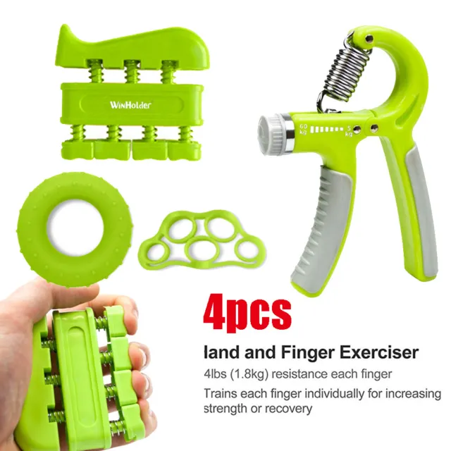 4X Hand Finger Exerciser Grip Strengthener for Guitar Violin Piano Gym Trainer