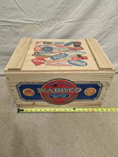 NABISCO NATIONAL BISCUIT CO 100th Anniversary Rare Wood Crate Box Advertising