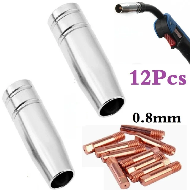 12 uds consumibles quemador de soldadura MIG MB15 0,8 mm para Rilon para Riland
