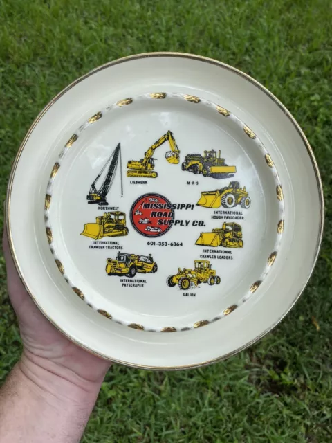 Vintage Mississippi Road Co Advertising Ashtray International Ih Heavy Machinery