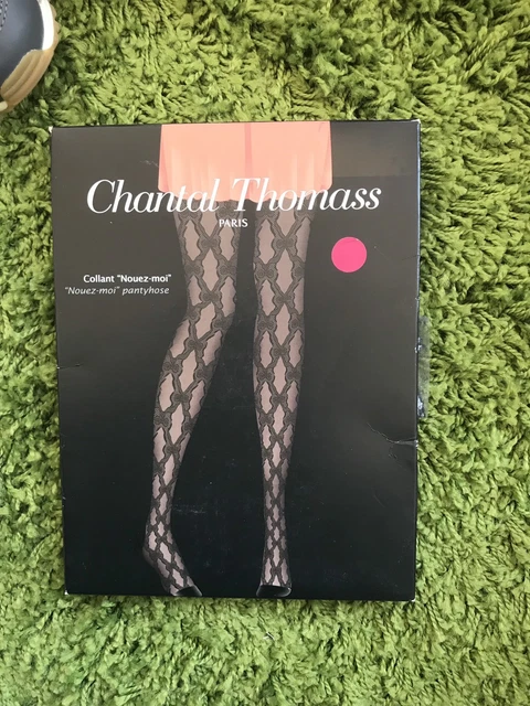 Collant Chantal Thomass à Nœuds - 22 Deniers, Taille 2, Noir/rose, Référence 8417