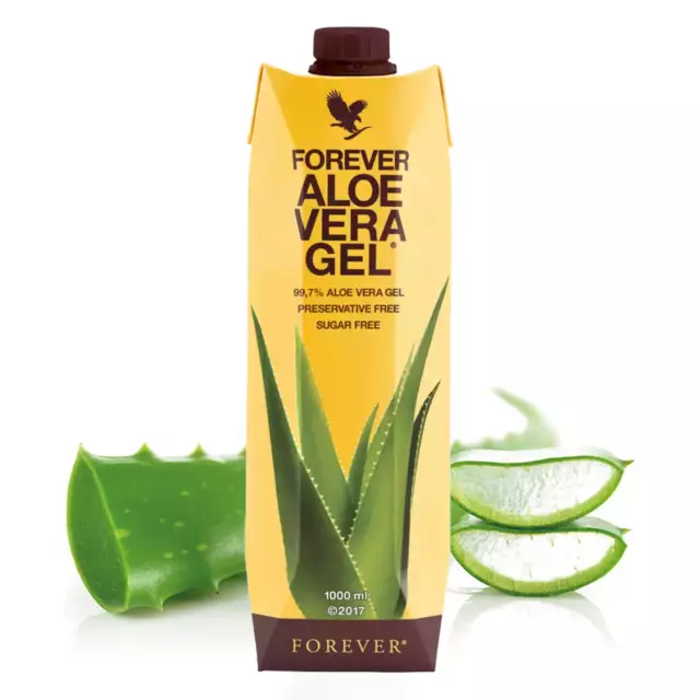 Forever Aloe Vera Gel - Pulpe d'Aloe Vera 99,7% Molécule Antioxydante - 1000 ml