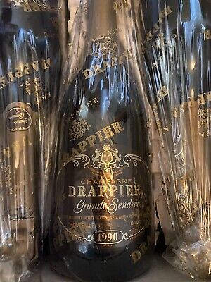 Rare Bouteille De Champagne Drappier Brut Grande Sendrée Millésime 1990