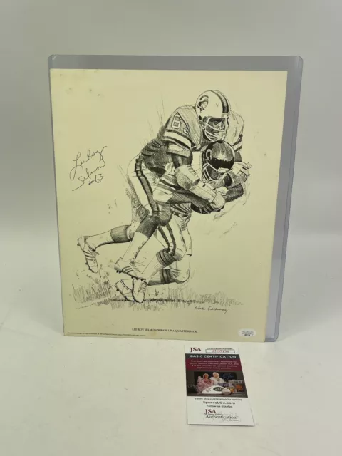 Lee Roy Selmon Signed 1981 Shell Oil Art Print Tampa Bay Buccaneers 11x 14 JSA