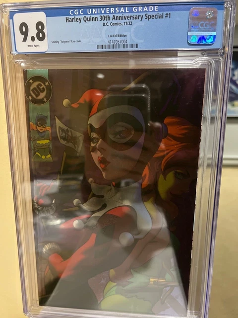 Harley Quinn 30th Anniversary Special #1  Lau 1:50 Foil Edition Artgerm  CGC 9.8