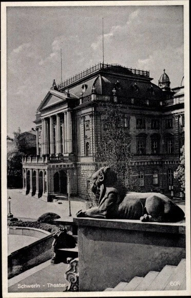 Ak Schwerin in Mecklenburg, Theater - 3123261