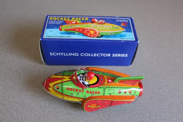 New Vintage Schylling Rocket Racer Tin Toy Collector Series With Box