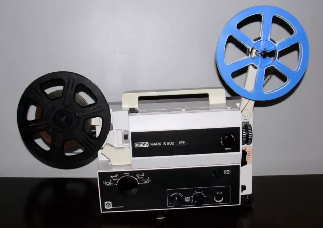 Eumig Mark S 802 SOUND Super 8 Movie projector & Extra Bulb ~SERVICED~