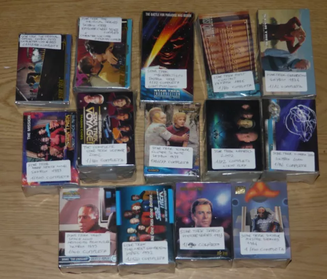 Star Trek Lotto 14 Set Trading Cards Completi Anni 90 Rari Complete Sets Skybox