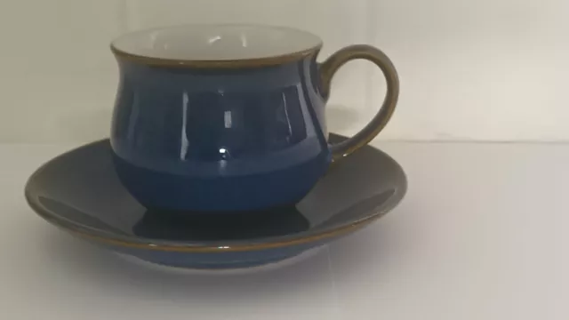 Denby Boston Demitasse Deep Blue Expresso Cup & Saucer