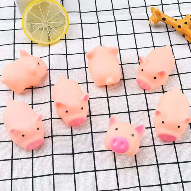 Cute Pink Screaming Pig Squeezing Music Crying Piglet Stress Reliever To FAST