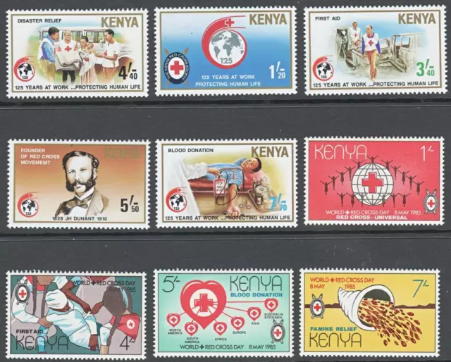 Kenya Lot Of 2- Different Red Cross Sets. Scott #333-36 & #486-90 M.N.H.