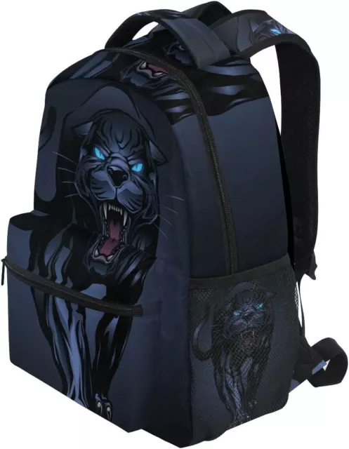 Mnsruu brüllender schwarzer Pantherrucksack Schultasche Reise Tagesrucksack Rucksack für Stu 3